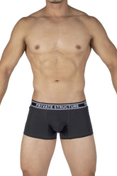 Private Structure PBUT4379 Bamboo Mid Waist Trunks Farbe Rabenschwarz